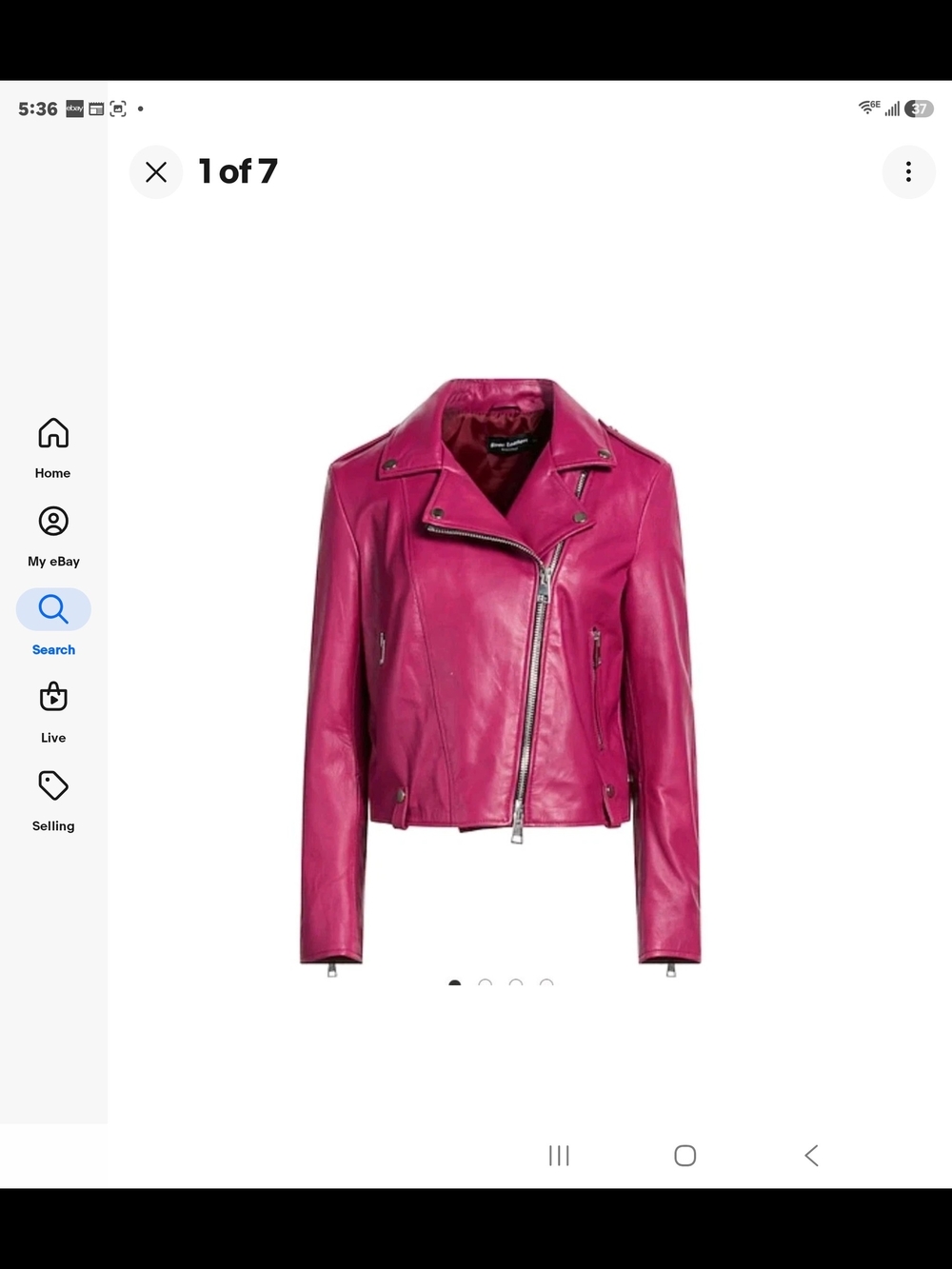 Street Leathers Women's Moto Biker Jacket Fuchsia Magenta Genuine Leather Size L